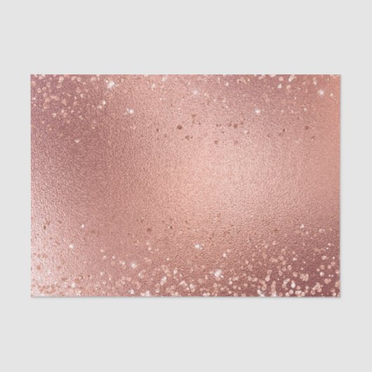 Roos Gold Glitzy Glitter Sparkle Tissuepapier (Voorkant)