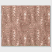 Roos Gold Glitzy Glitter Zebra Print Cadeaupapier (Vlak)