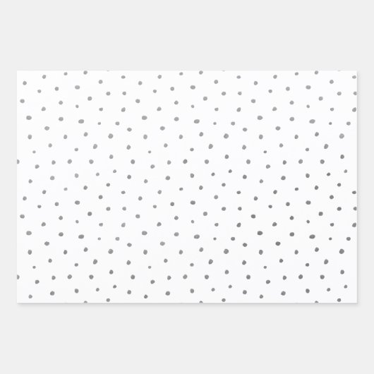 Roos Gold, Gold en Silver Foil Dot Pattern Inpakpapier Vel (Voorkant 3)