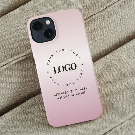Roos Gold gradiënt bedrijf aangepaste Logo roze to iPhone 13 Hoesje