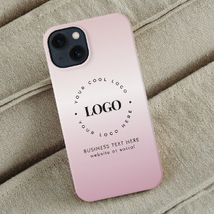 Roos Gold gradiënt bedrijf aangepaste Logo roze to iPhone 13 Hoesje