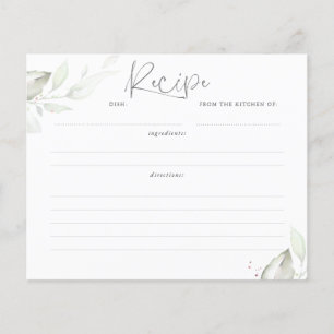 Roos Gold Greenery Vrijgezellenfeest Recipcard