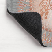 Roos Gold Grey Elephant Mandala Muismat (Hoek)