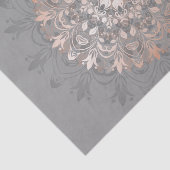Roos Gold Grey Floral Mandala Tissuepapier (Detail)