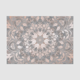 Roos Gold Grey Floral Mandala Tissuepapier