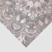 Roos Gold Grey Floral Mandala Tissuepapier (Detail)