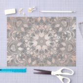 Roos Gold Grey Floral Mandala Tissuepapier (Craft)