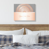 Roos Gold Grey Mandala Canvas Afdruk (Insitu (Slaapkamer))