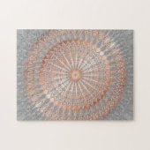 Roos Gold Grey Mandala Legpuzzel (Horizontaal)