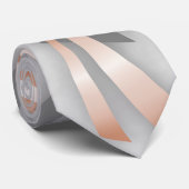 Roos Gold Grey Marble Abstracte Art Stropdas (Opgerold)