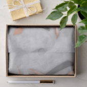Roos Gold Grey Marble Abstracte Art Tissuepapier (Geschenk)