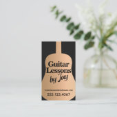 Roos Gold Guitar Teacher Visitekaartje (Staand voorkant)