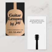 Roos Gold Guitar Teacher Visitekaartje (Voorkant / Achterkant)