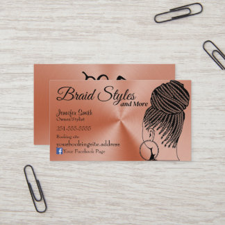 Roos Gold Hair Braiding Visitekaartje