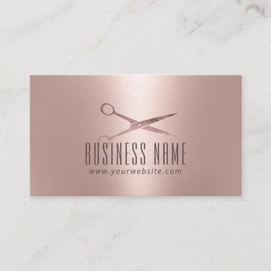 Roos Gold Hair Salon Moderne Benoeming Afsprakenkaartje (Voorkant)