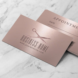 Roos Gold Hair Salon Moderne Benoeming Afsprakenkaartje