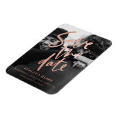 Roos Gold Handwrited Foto Save the Date Magneet (Linkerzijde)