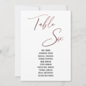 Roos Gold Handwriting Table Six Seating Chart (Voorkant)