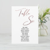 Roos Gold Handwriting Table Six Seating Chart (Staand voorkant)