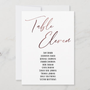Roos Gold Handwritingstabel Elf - Zitplaatskaart