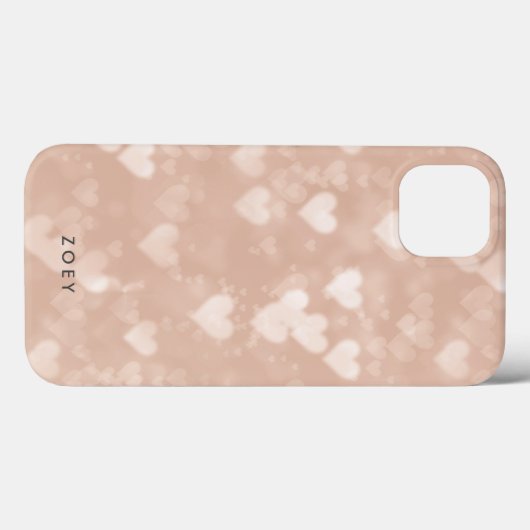 Roos Gold Heart Bokeh Case-Mate iPhone Case (Achterkant (horizontaal))