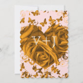 Roos Gold Hearts en Roos Weddenschap Kaart (Achterkant)