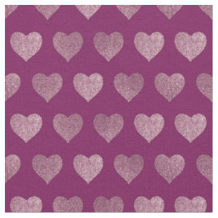 Roos Gold Hearts Glitter Patroon Stof