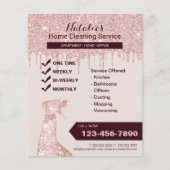 Roos Gold Home Cleaning House Keeping Service Flyer (Voorkant)