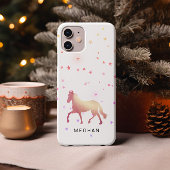 Roos Gold Horse Stars Gepersonaliseerd monogram Case-Mate iPhone Case