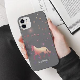 Roos Gold Horse Stars Monogram Telefoon Case