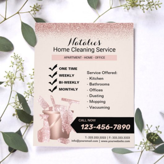Roos Gold House Cleaning Service - Bewaring Flyer