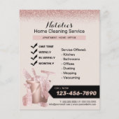 Roos Gold House Cleaning Service - Bewaring Flyer (Voorkant)