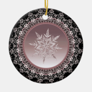 Roos Gold Ice Crystal Snowflake Ornament