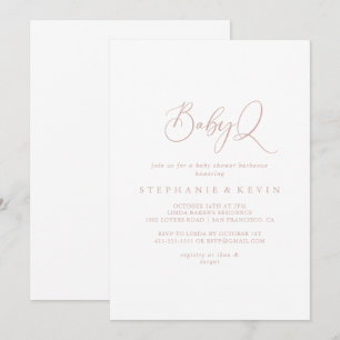 Roos Gold Idyllic BabyQ Baby shower Barbecue Kaart