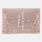 Roos Gold Kitchen Towel - Aangepaste tekst Theedoek (Horizontaal)