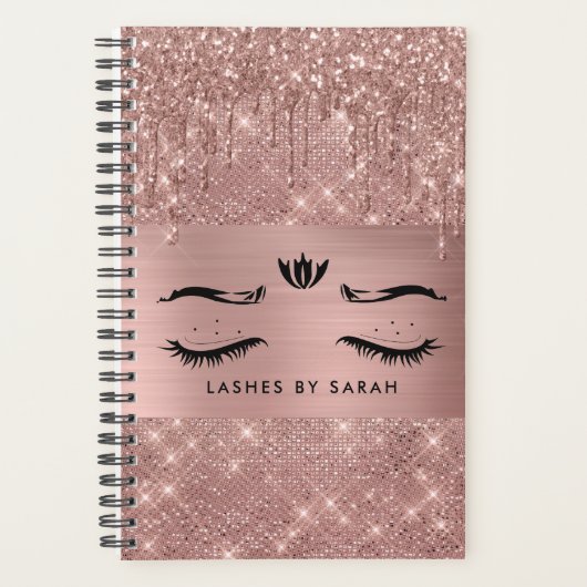 Roos Gold Lashes Appointment Book Planner (Voorkant)