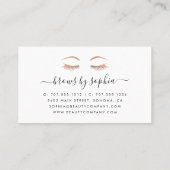Roos Gold Lashes & Brows Appointards Afsprakenkaartje (Achterkant)