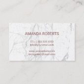 Roos Gold Lashes & Brows Marble Makeup Artist Visitekaartje (Achterkant)