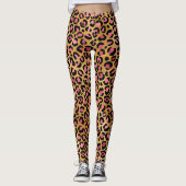 Roos Gold Leopard Leggings Dierafdrukken Jaguar (Voorkant)