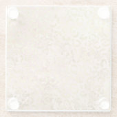 Roos Gold Leopard Print Glazen Onderzetter (Achterkant)