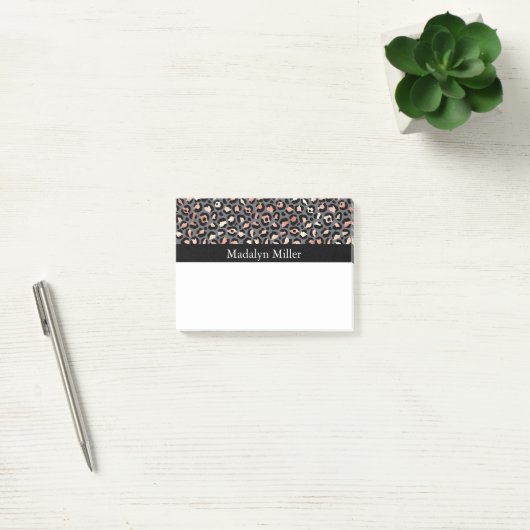 Roos Gold Leopard Print Post-it® Notes (Kantoor)