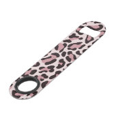 Roos Gold Leopard Print Speed Bottle Open Speed Flessenopener (Voorkant Gekanteld)