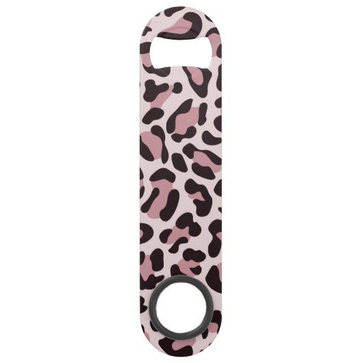 Roos Gold Leopard Print Speed Bottle Open Speed Flessenopener (Voorkant)