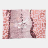 Roos Gold Leopard Print Theedoek (Horizontaal)