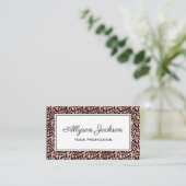 Roos Gold Leopard Visitekaartje (Staand voorkant)