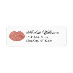 Roos Gold Lips Glam Makeup Beauty Cosmetic Address Etiket
