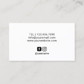 Roos Gold Lips Minimalist Makeup Artist Visitekaartje (Achterkant)