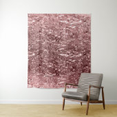 Roos Gold Liquid Chrome Metallic Chic Glam Wandkleed (In situ)