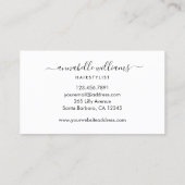 Roos Gold Logo Haarstylist Visitekaartje (Achterkant)