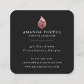 Roos Gold Logo | VoedingsVisitekaartje Vierkante Visitekaartje (Achterkant)